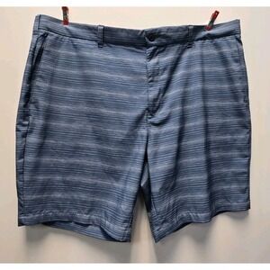 PGA Tour Blue Striped Golf Shorts Mens Size 44 Casual Performance Stretch